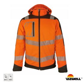 Vizwell VWJK268 Softshell Termal Kaplamalı Turuncu Erkek Mont