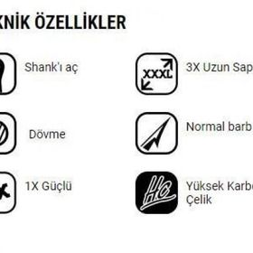 VMC 9617PS Permasteel NO:16 100'lü Üçlü Olta İğnesi