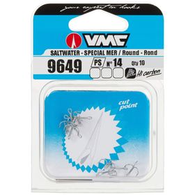VMC 9649PS 10'lu Perma Steel 12 Üçlü Olta İğnesi