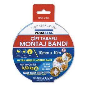 Vodaseal 10 mm 10 mt Çift Taraflı Montaj Bandı