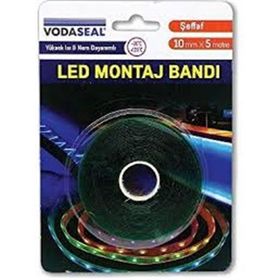 Vodaseal 10 mm 5 Mt Şeffaf Vhb Led Montaj Bandı