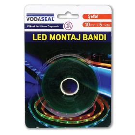 Vodaseal 10 mm 5 Mt Şeffaf Vhb Led Montaj Bandı
