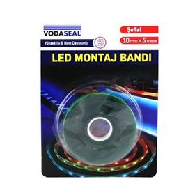 Vodaseal 10 mm 5 Mt Şeffaf Vhb Led Montaj Bandı