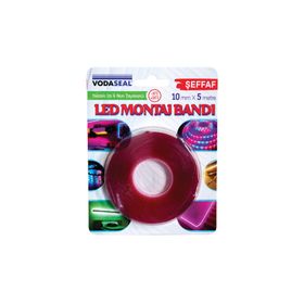 Vodaseal 10 mm 5 Mt Şeffaf Vhb Led Montaj Bandı