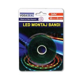 Vodaseal 10 mm 5 Mt Şeffaf Vhb Led Montaj Bandı