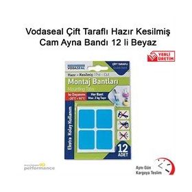Vodaseal 12'li Beyaz Çift Taraflı Montaj Bandı