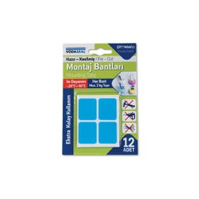 Vodaseal 12'li Beyaz Çift Taraflı Montaj Bandı