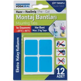 Vodaseal 12'li Beyaz Çift Taraflı Montaj Bandı