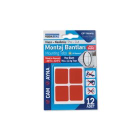 Vodaseal 12'li Şeffaf Çift Taraflı Montaj Bandı