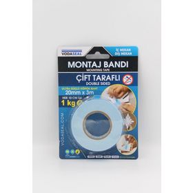 Vodaseal 20 m 3 mt Beyaz Çift Taraflı Montaj Bantı