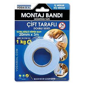 Vodaseal 20 mm 3 mt Çift Taraflı Montaj Bandı
