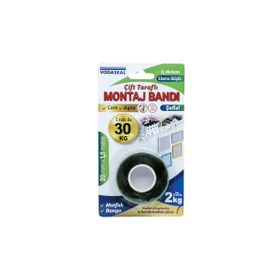 Vodaseal 20 mm x 1.5 m Şeffaf Çift Taraflı Extra Strong Montaj Bandı
