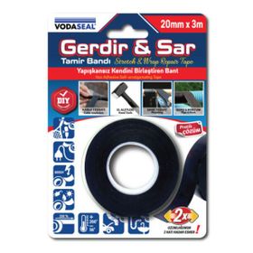 Vodaseal 20 mm x 3 mt Siyah Gerdir Sar Tamir Bandı