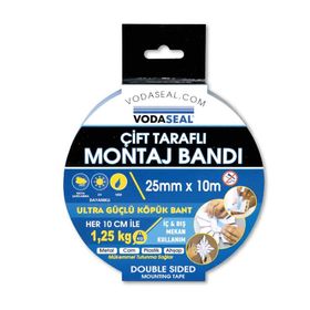 Vodaseal 25 mm x 10 m Çift Taraflı Montaj Bandı
