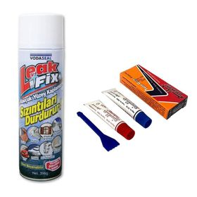 Vodaseal 396 gr Leak Fix Su Sızdırmaz Beyaz Sprey ve İran Epoksi Yapıştırıcı