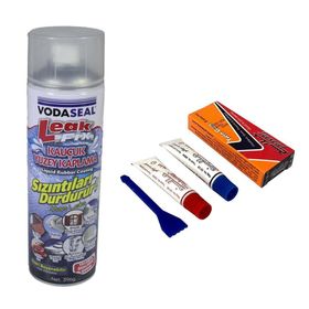 Vodaseal 396 gr Leak Fix Su Sızdırmaz Şeffaf Sprey ve İran Epoksi Yapıştırıcı