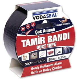 Vodaseal 50 mm x 25 m Siyah Çok Amaçlı Tamir Bandı