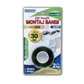Vodaseal 53.01.045 Vhb İç Mekan 20 mm x 1.5 mt Montaj Bandı