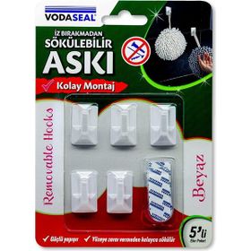 Vodaseal Beyaz 5'li İz Bırakmayan Askı