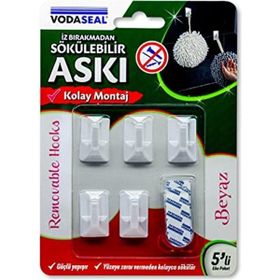 Vodaseal Beyaz 5'li İz Bırakmayan Askı