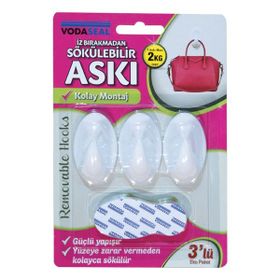 Vodaseal İz Bırakmaz 3'lü Beyaz Askı