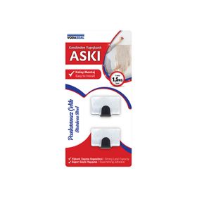 Vodaseal Kendinden Yapışkanlı 2'li Kare Metal Askı