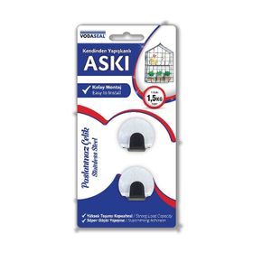 Vodaseal Kendinden Yapışkanlı 2'li Yuvarlak Metal Askı