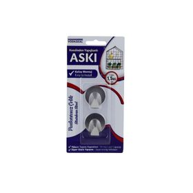 Vodaseal Kendinden Yapışkanlı 2'li Yuvarlak Metal Askı