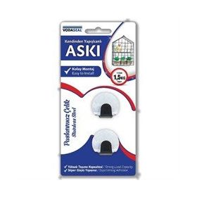 Vodaseal Kendinden Yapışkanlı 2'li Yuvarlak Metal Askı