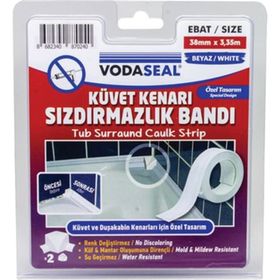 Vodaseal Küvet Kenar Beyaz 38 Mm x 3.35 M Sızdırmazlık Bandı