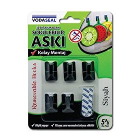 Vodaseal Şeffaf 5'li Max 1kg İz Bırakmadan Sökülebilir Askı