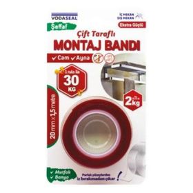 Vodaseal Şeffaf Çift Taraflı Montaj Bandı