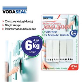 Vodaseal Voda 4'lü Set Resim ve Çerçeve Asma Bandı