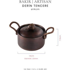 Voeux Artisan Koleksiyonu Bakır 14 cm Derin Tencere