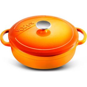 Voeux Kitchenware Amusant Sığ Turuncu 28 cm Döküm Tencere