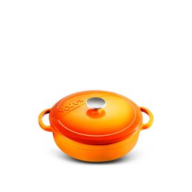 Voeux Kitchenware Amusant Sığ Turuncu 28 cm Döküm Tencere