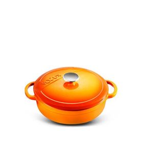 Voeux Kitchenware Amusant Sığ Turuncu 28 cm Döküm Tencere