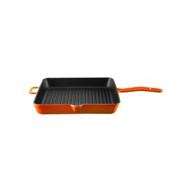 Voeux Kitchenware Amusant Turuncu Döküm Kare Izgara 25 cm Tava