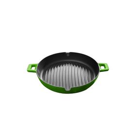 Voeux Kitchenware Forêt Yeşil Döküm Döküm Yuvarlak Izgara 30 cm Tava