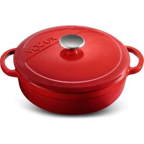 Voeux Kitchenware L'amour Kırmızı 24 cm Sığ Döküm Tencere