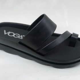 Voga 1740 Siyah Cilt Comfort Casual Kadın Terlik