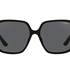 Vogue VO5352SF Low Bridge Fit Kare Siyah Koyu Gri Kadın Güneş Gözlüğü