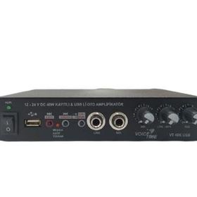 Voice Time VT-40 K DC-12 40 W Kayıtlı USB Amplifikatör