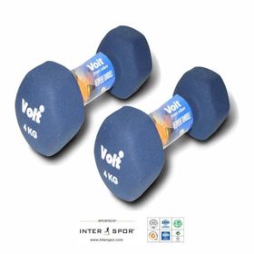 Voit 4 kg 2 Adet Altıgen Neopren Dambıl