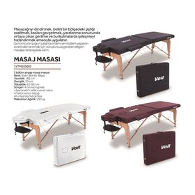Voit 55003 Çanta Tipi Lux Beyaz Masaj Masası
