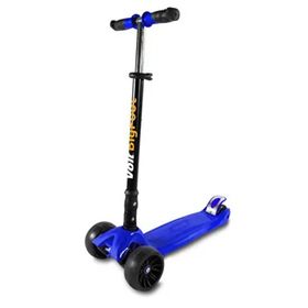 Voit Big Foot Lacivert 3 Teker Katlanabilir Işıklı Geniş Scooter