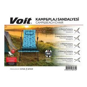 Voit Mavi Katlanabilir Kamp ve Plaj Sandalyesi