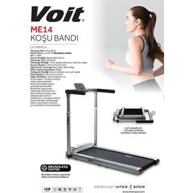 Voit ME14 Katlanabilir 6 Km Hız Bluetooth Uygulamalı Uzaktan Kumandalı Hoparlörlü Koşu Bandı