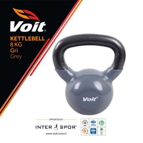 Voit Vinyl Gri 8 kg Kettlebell