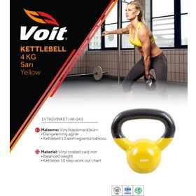 Voit Vinyl Sarı 4 kg Kettlebell
